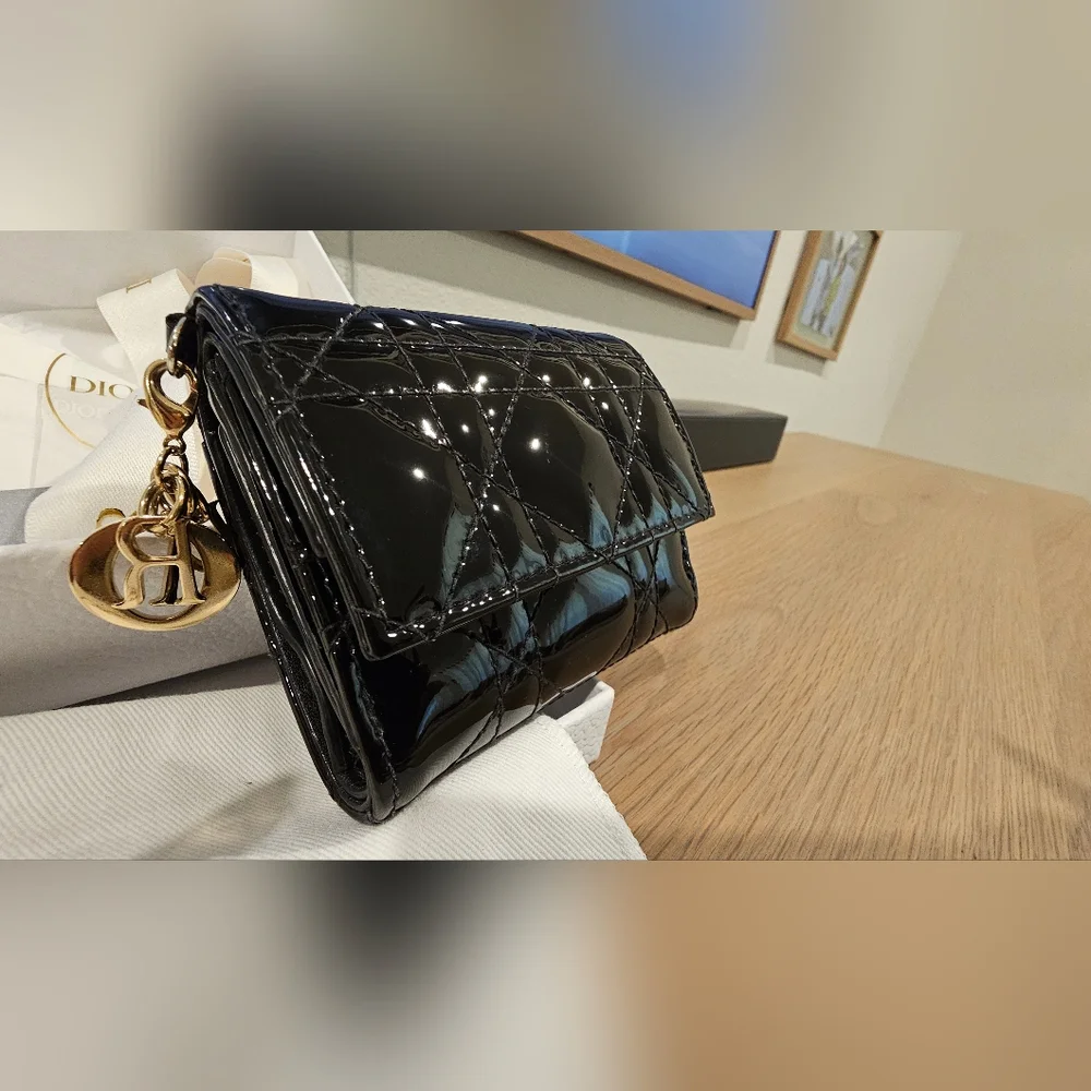 Lady Christian Dior Mini Gardenia Wallet